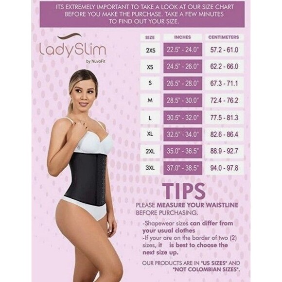 Lady Slim Black Latex Waist Cincher Corset Women's XS Gothic Alt Darkwear Witchy - Picture 14 of 14